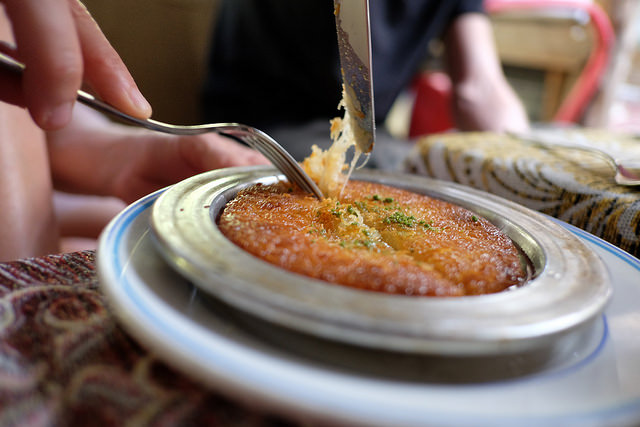 Kunefe.  Food in Istanbul.