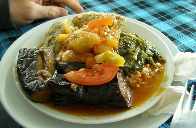 Vegetarian food in Istanbul.