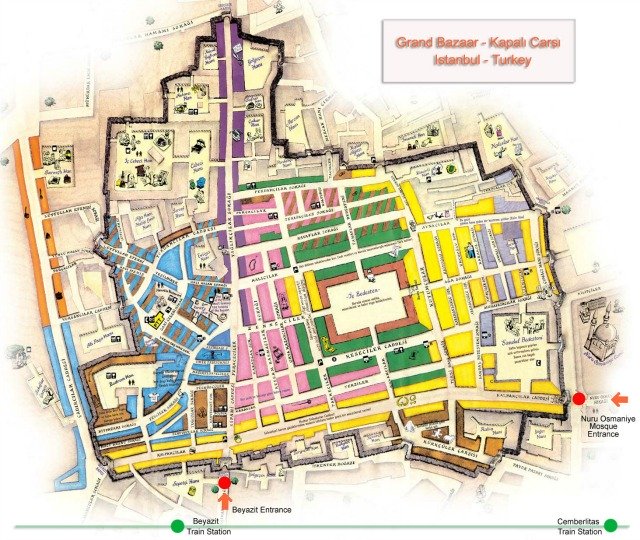 Grand Bazaar map