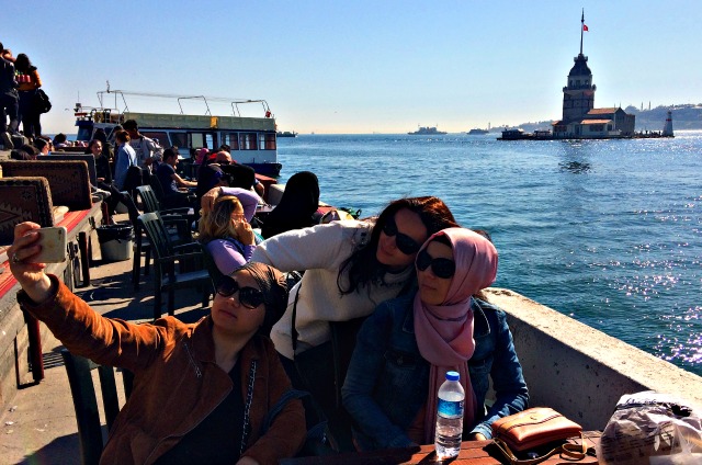 Selfie at Kiz Kulesi in Istanbul